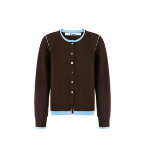 Colorful Wool Contrast Cardigan