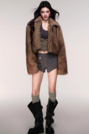 Comfortable Wool A-Line Shorts