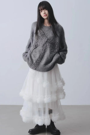 Confession Poem Mesh Skirt