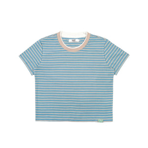 Contrast Double Collar Striped T-Shirt
