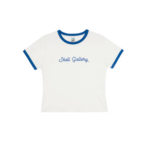 Contrast Embroidery Shoulder T-Shirt