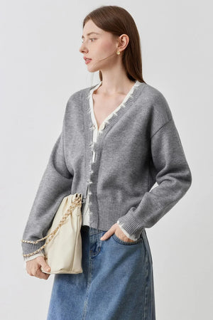 Contrast Knitted Sweater Top