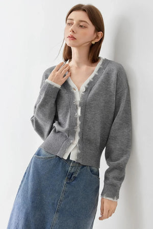 Contrast Knitted Sweater Top