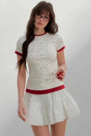 Contrasting Cotton Slim-Fit Top