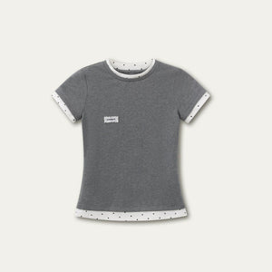 Contrasting Cotton Slim-Fit Top