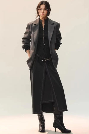 Contrasting Layered Half Skirt