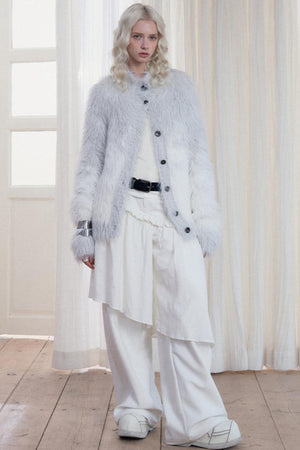 Contrasting Long-Sleeve Hooded Top