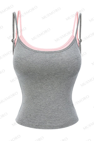 Contrasting Mesh Camisole Top