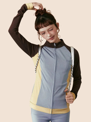 Contrasting Stitching Long-Sleeved Set-Up