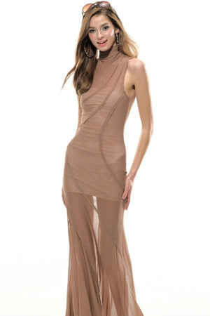 Cool Mesh Long Skirt Dress