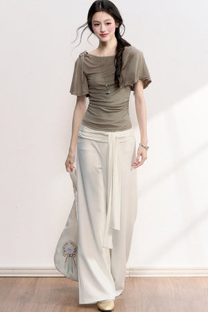 Cool Sensation Flutter Sleeve Top