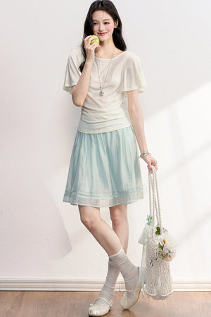 Cool Sensation Flutter Sleeve Top