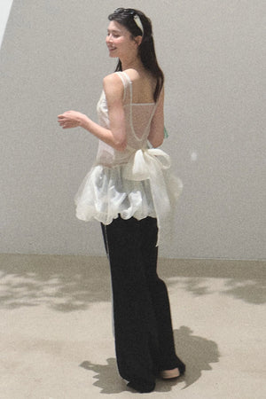 Copper Lace Wide Leg Pants