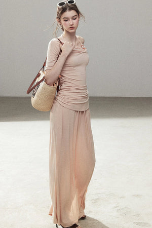 Coral Sea French Lazy Top and Skirt Set-Up