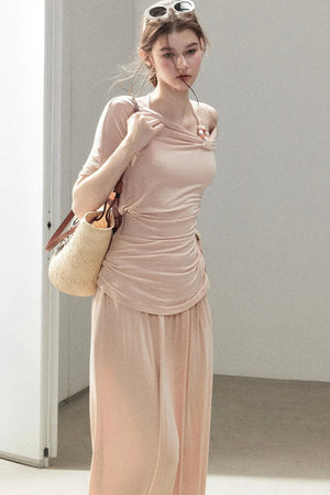 Coral Sea French Lazy Top and Skirt Set-Up