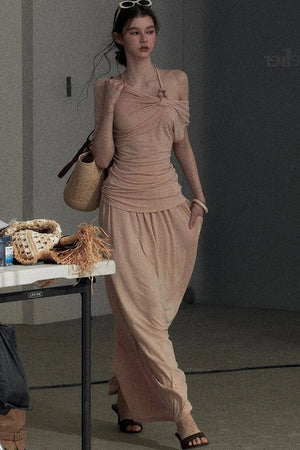 Coral Sea French Lazy Top and Skirt Set-Up