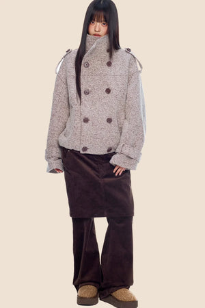 Corduroy Flared Skirt Pants