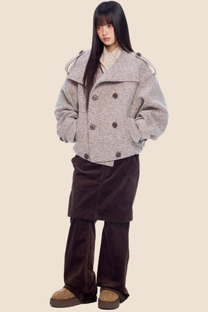 Corduroy Flared Skirt Pants