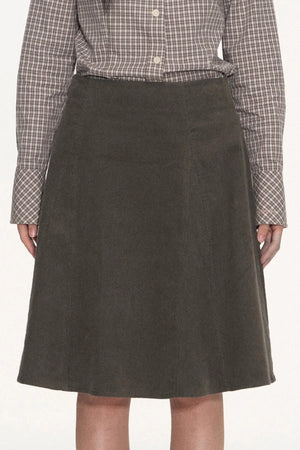 Corduroy Split A-Line Skirt