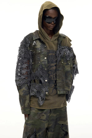 Cosmic Vortex Sleeveless Hooded Top