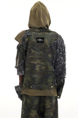 Cosmic Vortex Sleeveless Hooded Top