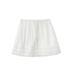 Cotton Lace Ruffle Skirt