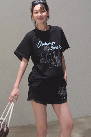 Cotton Lounge Top Shorts Set-Up