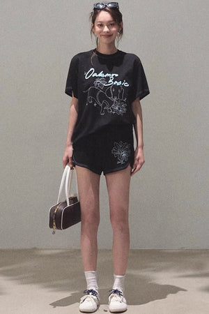 Cotton Lounge Top Shorts Set-Up