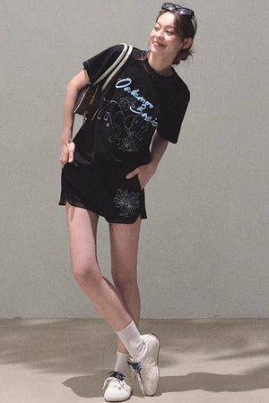 Cotton Lounge Top Shorts Set-Up