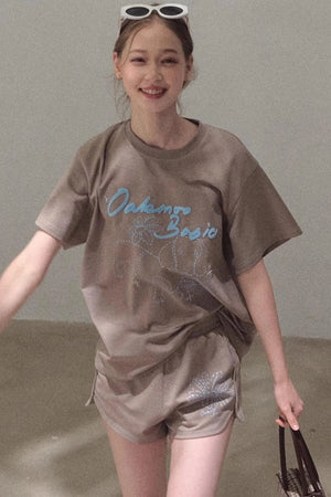 Cotton Lounge Top Shorts Set-Up