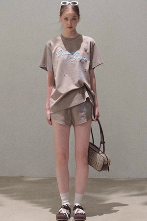 Cotton Lounge Top Shorts Set-Up