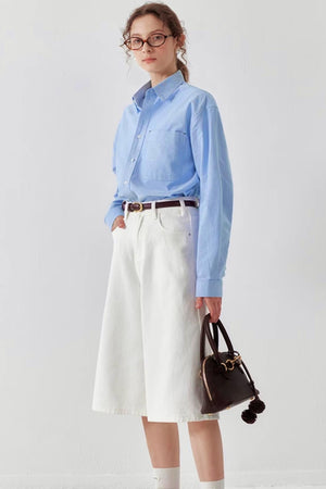 Cotton Oxford White Shirt