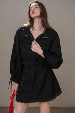 Cotton Trench Coat Set