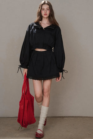 Cotton Trench Coat Set