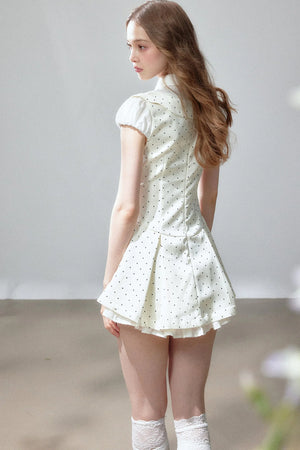 Cream Polka Dot Dress