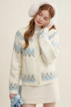 Cream Tweed A-Line Skirt