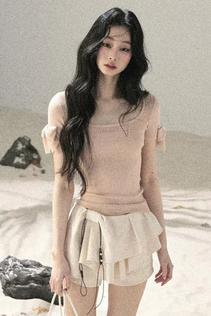 Cropped Hollow-Out Top