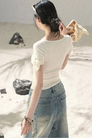 Cropped Hollow-Out Top