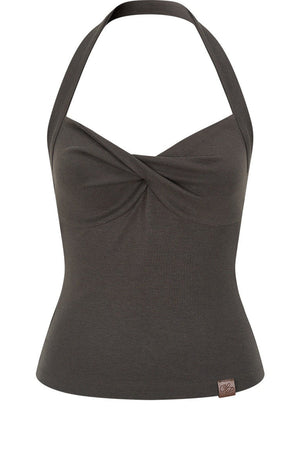 Cross-Knot V-Neck Knit Vest