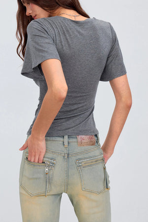Cross-Twisted Tencel Wool X-Line Top