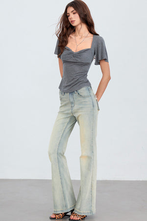 Cross-Twisted Tencel Wool X-Line Top