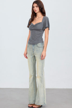 Cross-Twisted Tencel Wool X-Line Top