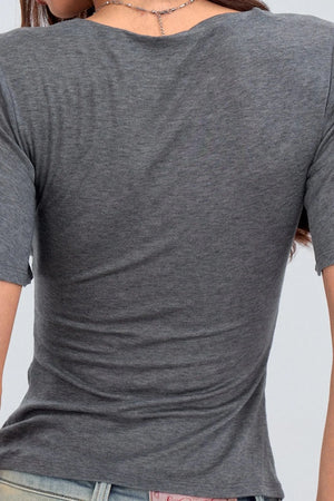 Cross-Twisted Tencel Wool X-Line Top