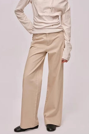 Custom-Dyed Apricot Denim Pants