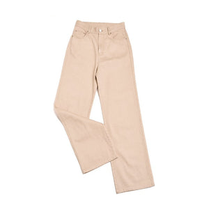 Custom-Dyed Apricot Denim Pants