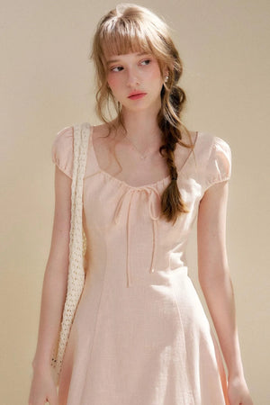 Custom-Dyed Lace A-Line Dress