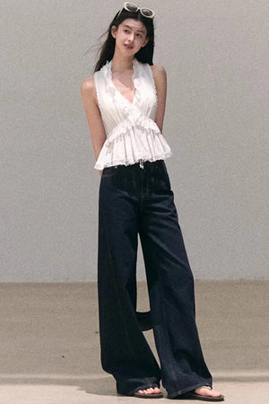 Custom-Dyed Lace Silk Top