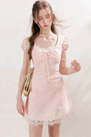 Custom-Dyed Ramie Cotton A-Line Dress