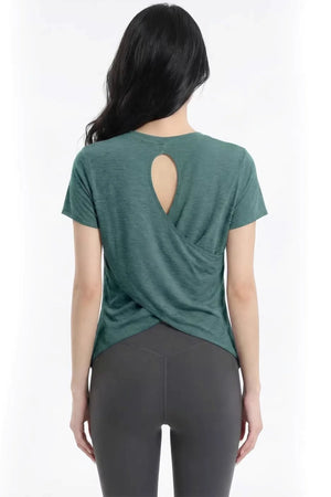 Cut-Out Back Yoga Top