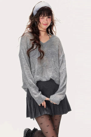 Cut-Out Knitted Sweater